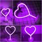 Summer Heart Neon Sign – Purple LED Neon Lights for Bedroom, Girls Room, Party, and Home Decor, Battery or USB Powered LED Heart Lamp